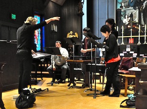 Chip Grant leading a rehearsal of<em>Match Girl</em> Photo by Dean Shibuya