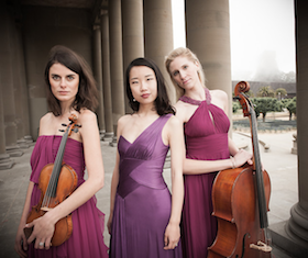 Aleron Trio: Solenn Séguillon, violin; Sophie Xuefei Zhang, piano; Anne Suda, cello 