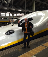 Emil Miland, about to board the Bullet Train 