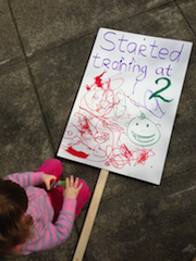 The youngest picket sign 