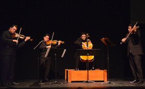 Simon Bolivar String Quartet: Violinist Alejandro Carreño, violinist Boris Suárez, cellist Aimon Mata and violist Ismel Campos