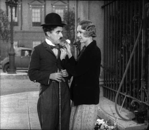 Chaplin and Virginia Cherrill in the 1931 <em>City Lights</em>, on the SFS MFilm Series 