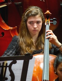 Sarah Ghandour is principal cellist of PYO Credit: Jeff Bartee photography 