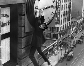 Harold Lloyd, without special effects, in <em>Safety Last</em>
