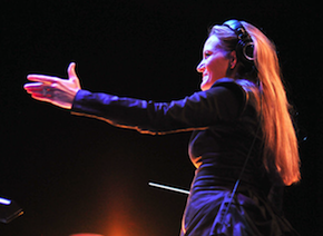 Eimear Noone conducts the Zelda Symphony Photo by Andrew Craig