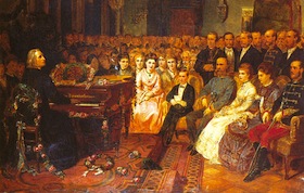 Liszt, casting a spell on the ladies, before becoming an Abbé 