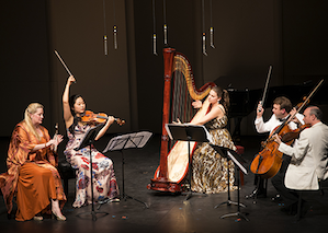 Tara Helen O'Connor (flute), Kristin Lee (violin), Bridget Kibbey (harp), Dmitri Atapine (cello), Paul Neubauer (viola)