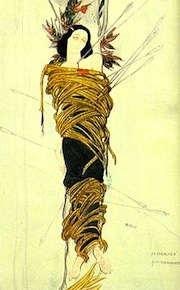 Costume design by Léon Bakst for Ida Rubinstein as Saint Sebastian 