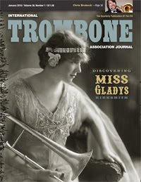 <em>Trombone</em> magazine featured trombonist Gladys Kirksmith (1895-1979) 