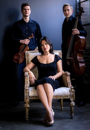 The Bella Trio — Nathanael Bartley, Mimi Lee, Eric Gaenslen — performs on June 26