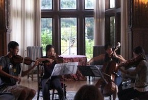Mandala Quartet rehearses at Kohl Mansion