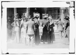 San Francisco scene from 1911, women seeking the right to vote nine years before the 19th Amendment passed: that's how long ago SFS was born
