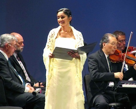 Maya Kherani, here with the Pocket Philharmonic, will sing major roles in both of Festival Opera's <em>Savitri</em> and <em>River of Light</em>