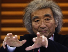 Seiji Ozawa at a news conference last December Photo by Yuya Shino/Reuters