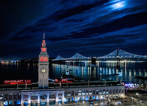 Bay Lights, a giant installation on San Francisco's Bay Bridge by Leo Villareal