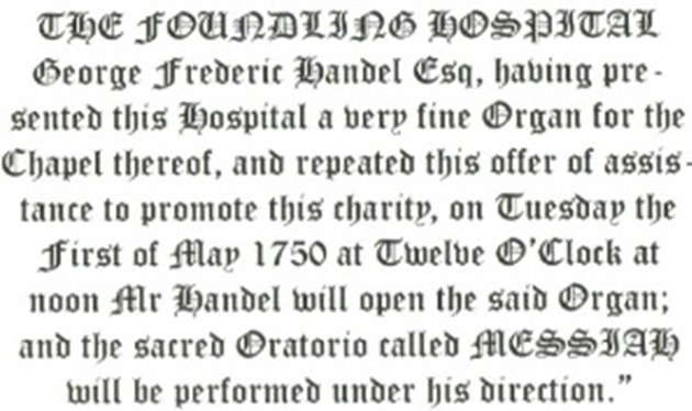 Acknowledging Handel's contributions to the Foundling Hospital