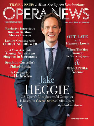 Heggie on the cover of Opera News