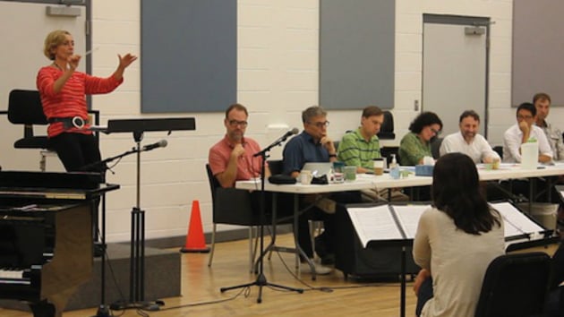 Nicole Paiement conducting a workshop at the Dallas Opera.