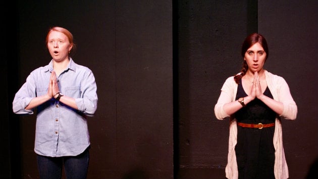 Maggie Manire as Miles and Gabrielle Traub as Flora (Photo by Blythe Tai)