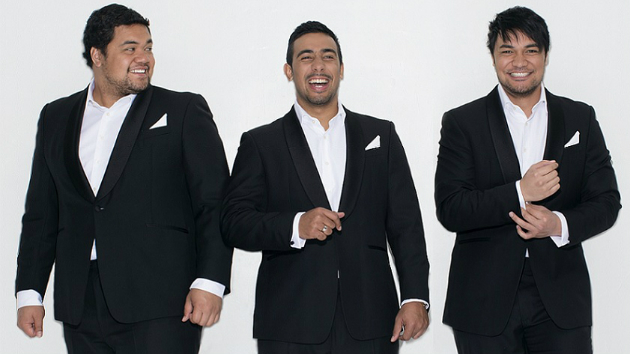 From left to right: Pene and Amitai Pati and their baritone cousin Moses Mackay (Photo courtesy of their Sol3 Mio Trio)