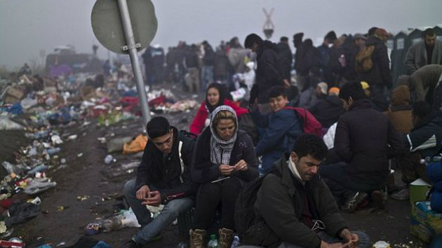 Hungary's treatment of refugees protested (Photo by the Associated Press)