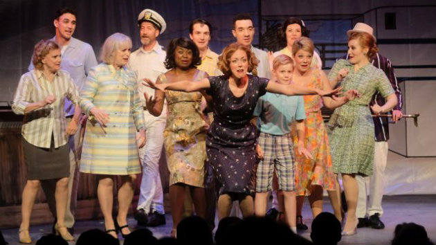 Allison F. Rich (center) is the star of the exceptional Sail Away cast (Photo by Patrick O'Connor)