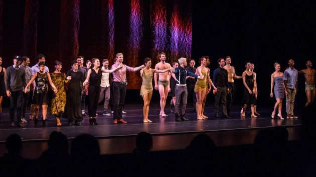 DanceFAR 2014 performers taking a bow at the YBCA Theater (Photo by Alex Reneff-Olson)