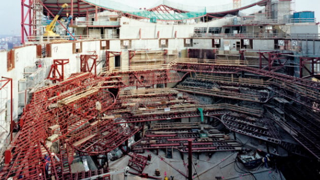 Construction on the Elbphilharmonie grand hall.