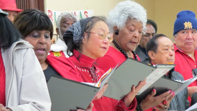 Members of the Community of Voices Western Addition Senior Choir performing (Photo courtesy of SFCMC)