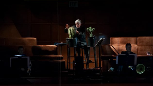 S.F. Symphony percussionist Tom Hemphill plays "amplified" cacti. (Photo by Stefan Cohen)