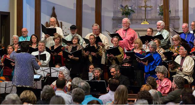 The Slavyanka Russian Chorus in a previous performance at St. Mark's Episcopal Church.