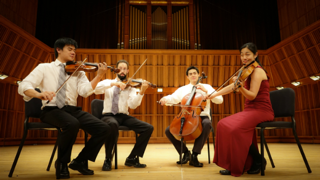 The Telegraph Quartet,  Eric Chin and Joseph Maile, violins; Jeremiah Shaw, cello; and Pei-Ling Lin, viola.
