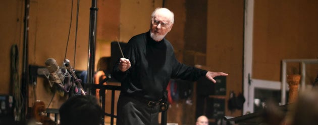 John Williams conducting a scoring session of <em>Star Wars: The Force Awakens</em> (Photo courtesy of BMI)