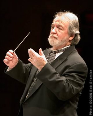 George Cleve, leading the Midsummer Mozart Festival Orchestra (Photo by Bob Shomler)